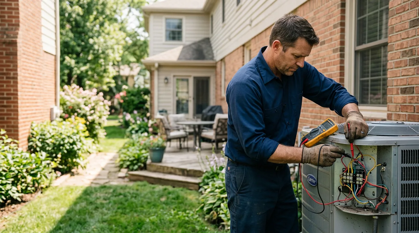 HVAC technician working near Portageville, NY